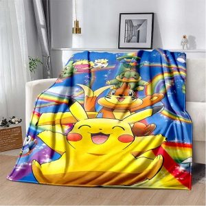 Pikachu Blanket Flannel Fleece Blanket Throw Quilt Blanket