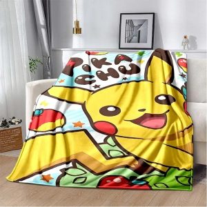 Pikachu Blanket Flannel Fleece Blanket Throw Quilt Blanket