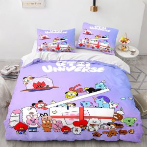 BT21 Bedding Set Single Double King Duvet Cover Quilt Cover