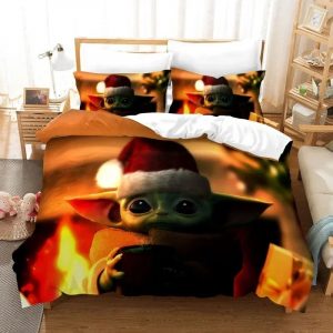 Baby Yoda Bedding Set Single Double King Duvet Cover Quilt Cover