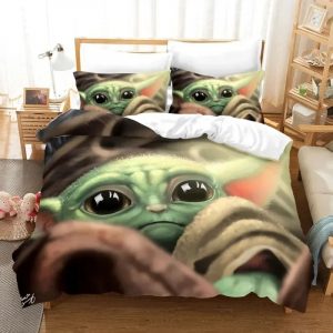 Baby Yoda Bedding Set Single Double King Duvet Cover Quilt Cover