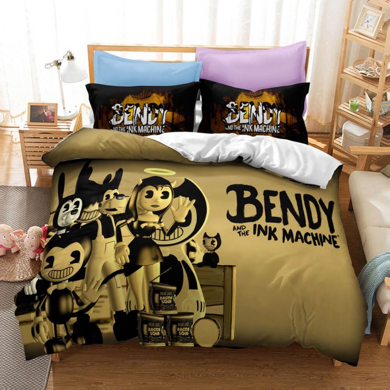 Bendy And The Ink Machine Bedding Set Single Double King Duvet Cover Quilt Cover