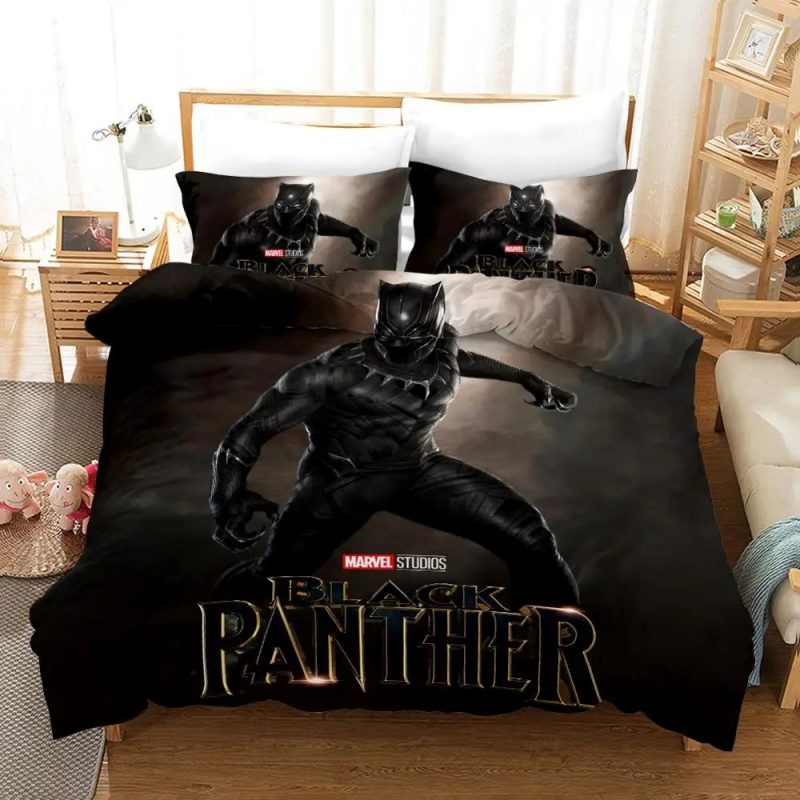 Black Panther Bedding Set Single Double King Duvet Cover Quilt Cover