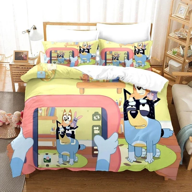 Bluey Bedding Set Single Double King Duvet Cover Quilt Cover #2