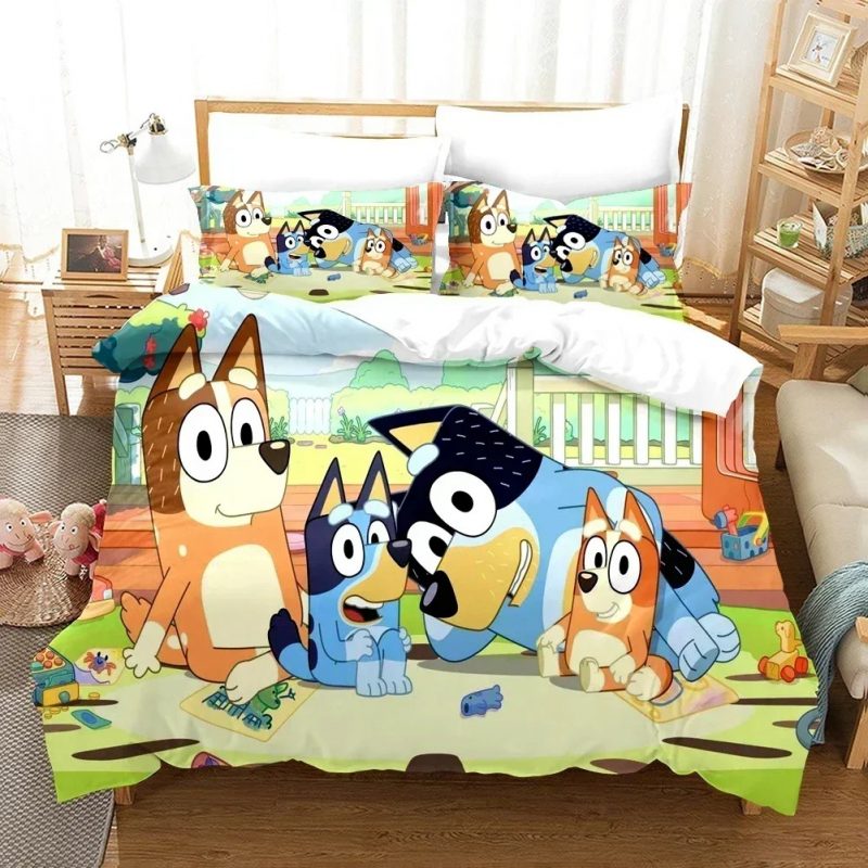 Bluey Bedding Set Single Double King Duvet Cover Quilt Cover #2