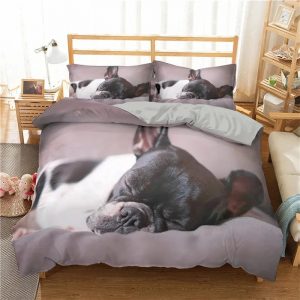 Bulldog Bedding Set Single Double King Duvet Cover Quilt Cover