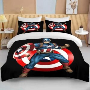 Captain America Bedding Set Single Double King Duvet Cover Quilt Cover
