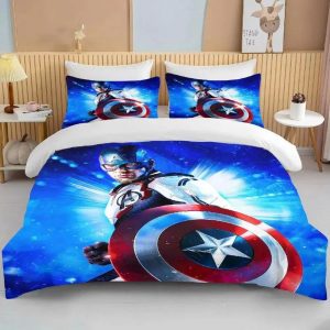 Captain America Bedding Set Single Double King Duvet Cover Quilt Cover