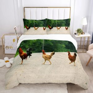 Chicken Bedding Set Single Double King Duvet Cover Quilt Cover