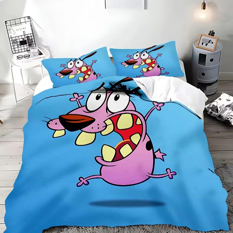 Courage the Cowardly Dog Bedding Set Single Double King Duvet Cover Quilt Cover