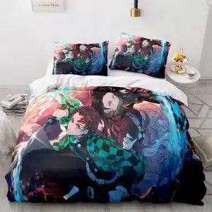 Demon Slayer Bedding Set Single Double King Duvet Cover Quilt Cover