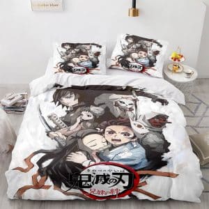 Demon Slayer Bedding Set Single Double King Duvet Cover Quilt Cover