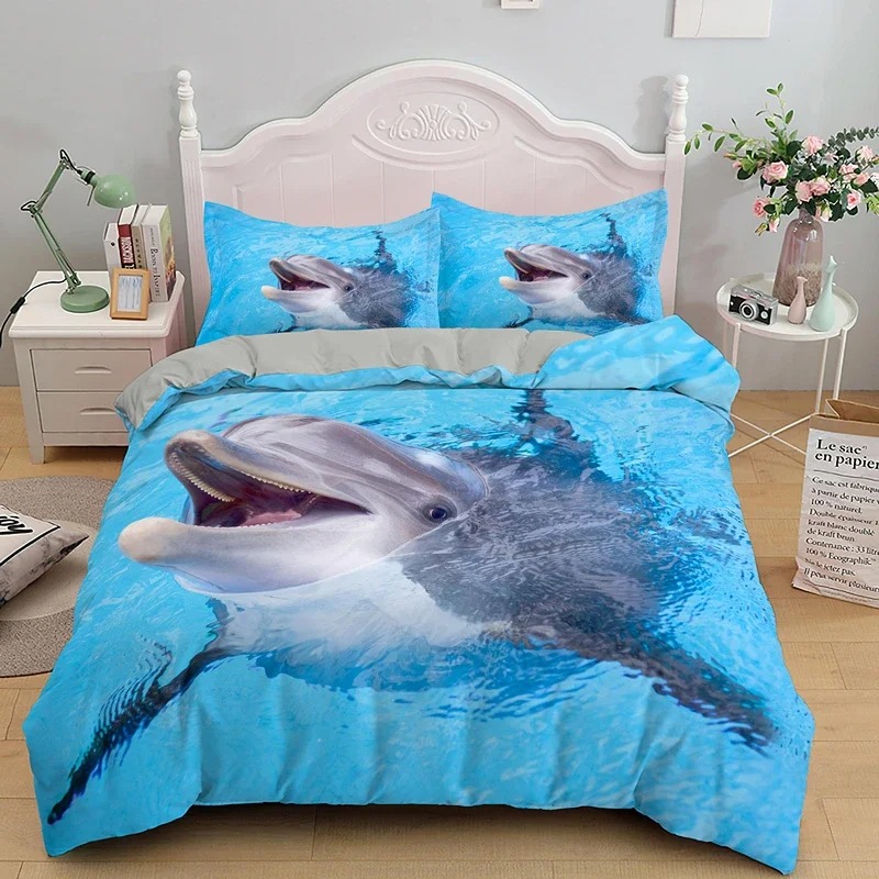 Dolphin Bedding Set Single Double King Duvet Cover Quilt Cover