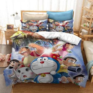 Doraemon Bedding Set Single Double King Duvet Cover Quilt Cover