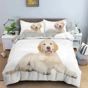 Golden Retriever Bedding Set Single Double King Duvet Cover Quilt Cover