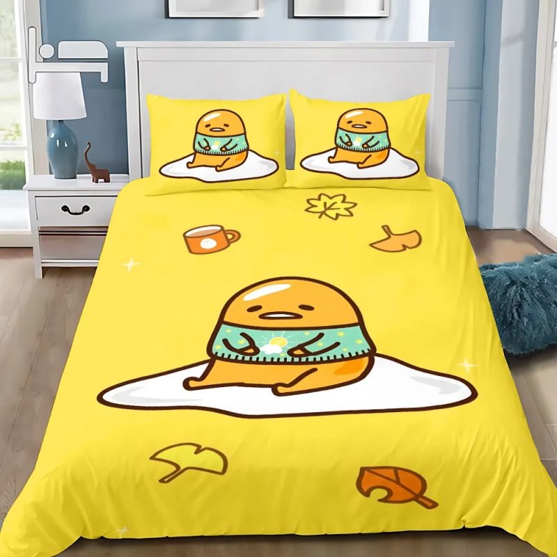 Gudetama Bedding Set Single Double King Duvet Cover Quilt Cover