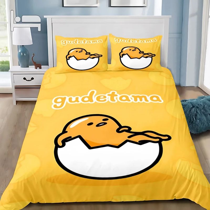 Gudetama Bedding Set Single Double King Duvet Cover Quilt Cover
