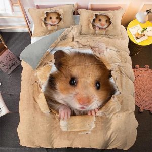 Hamster Bedding Set Single Double King Duvet Cover Quilt Cover