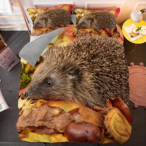 Hedgehog Bedding Set Single Double King Duvet Cover Quilt Cover