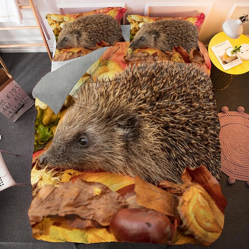 Hedgehog Bedding Set Single Double King Duvet Cover Quilt Cover