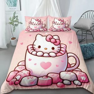 Hello Kitty Bedding Set Single Double King Duvet Cover Quilt Cover