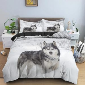 Husky Bedding Set Single Double King Duvet Cover Quilt Cover