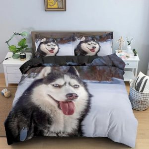 Husky Bedding Set Single Double King Duvet Cover Quilt Cover