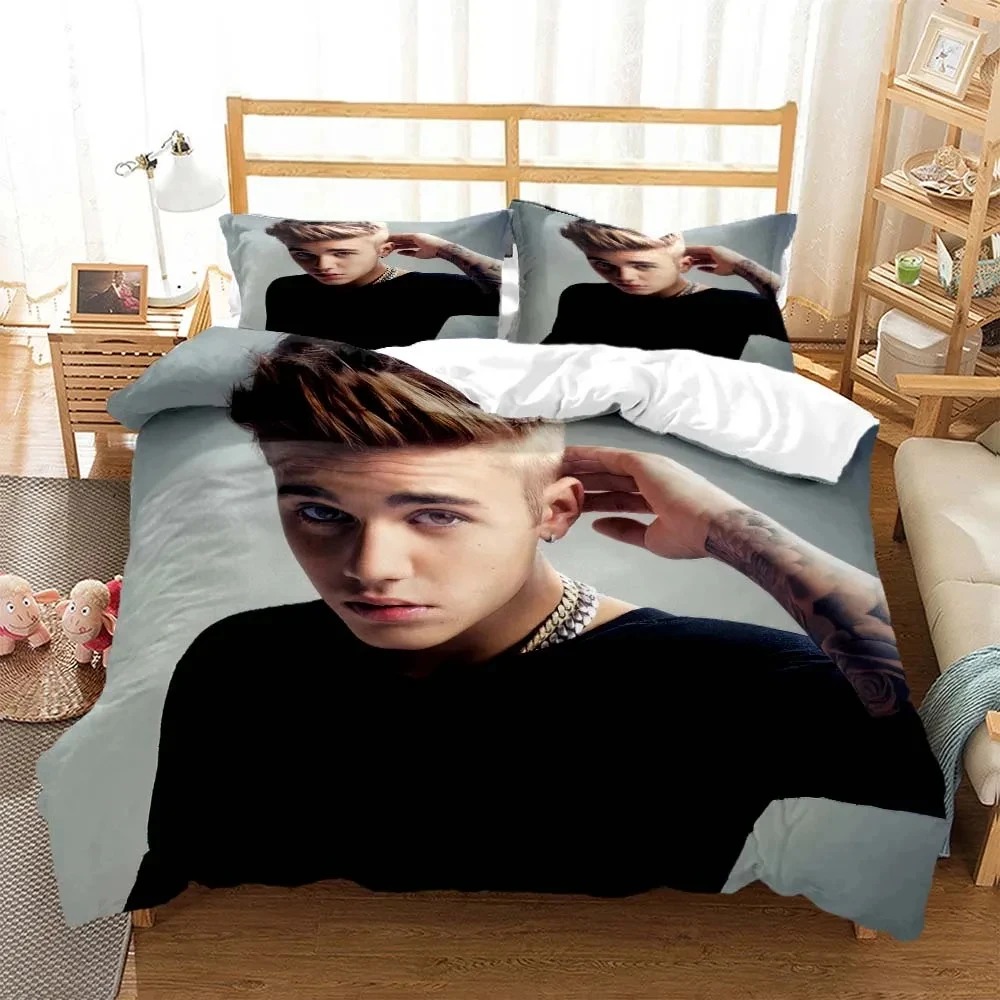 Justin Bieber Bedding Set Single Double King Duvet Cover Quilt Cover