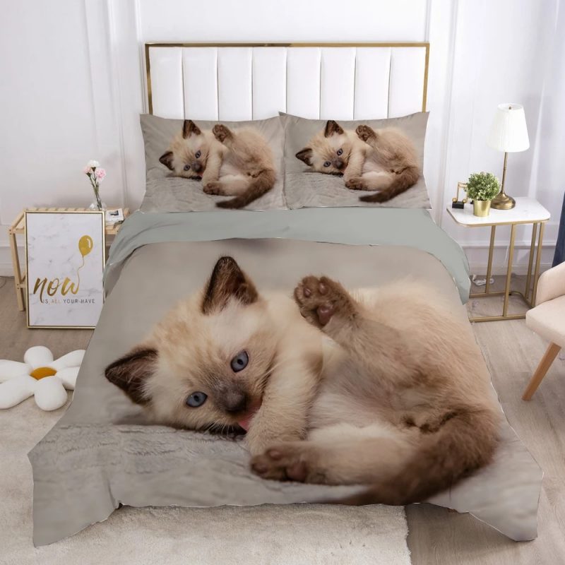 Kitten Bedding Set Single Double King Duvet Cover Quilt Cover