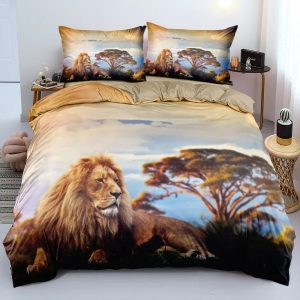 Lion Bedding Set Single Double King Duvet Cover Quilt Cover