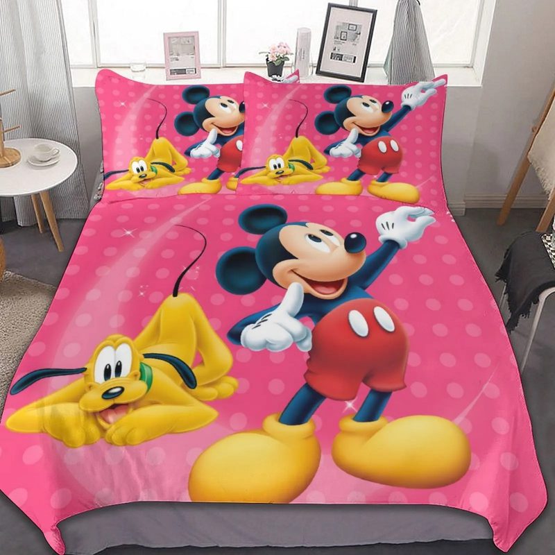Mickey Mouse Bedding Set Single Double King Duvet Cover Quilt Cover #1