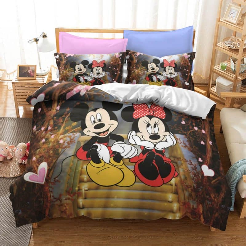Mickey Mouse Bedding Set Single Double King Duvet Cover Quilt Cover