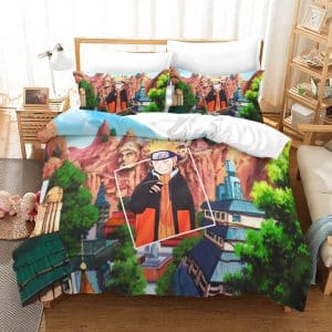 Naruto Kurama Akatsuki Bedding Set Single Double King Duvet Cover Quilt Cover