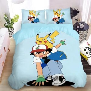 Pikachu Bedding Set Single Double King Duvet Cover Quilt Cover