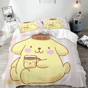 Pompompurin Bedding Set Single Double King Duvet Cover Quilt Cover