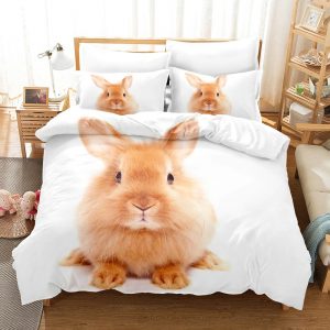 Rabbit Bedding Set Single Double King Duvet Cover Quilt Cover