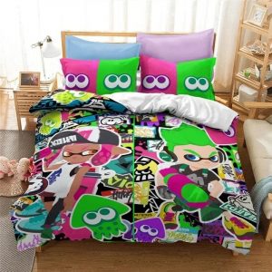 Splatoon Bedding Set Single Double King Duvet Cover Quilt Cover