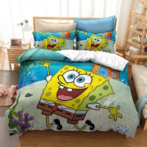 SpongeBob Bedding Set Single Double King Duvet Cover Quilt Cover #1