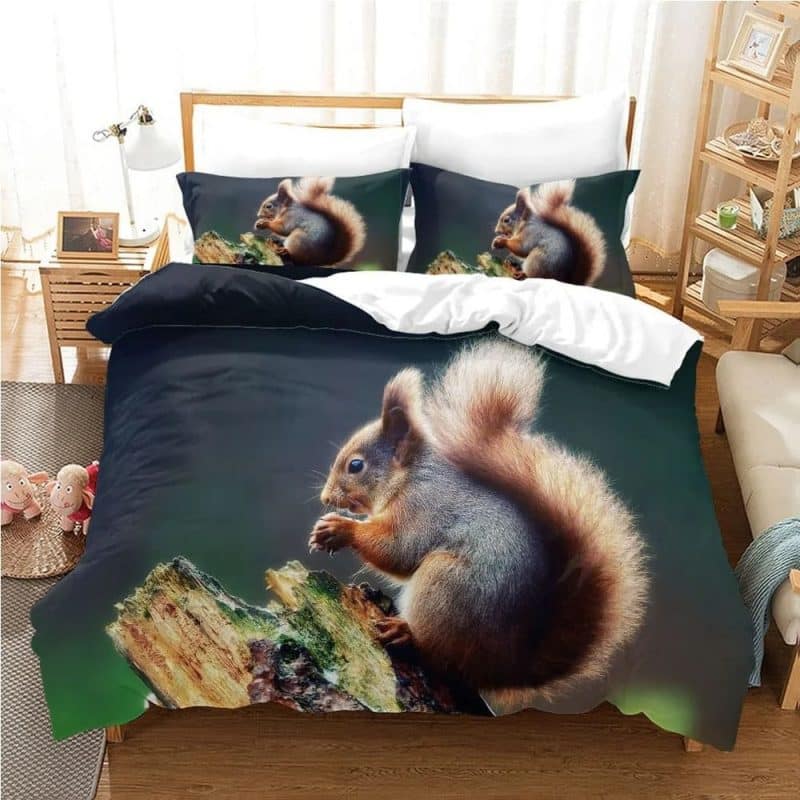 Squirrel Bedding Set Single Double King Duvet Cover Quilt Cover