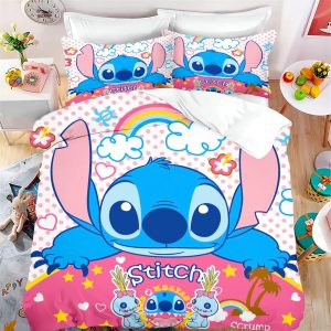Stitch Bedding Set Single Double King Duvet Cover Quilt Cover #1