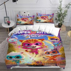 SuperKitties Bedding Set Single Double King Duvet Cover Quilt Cover
