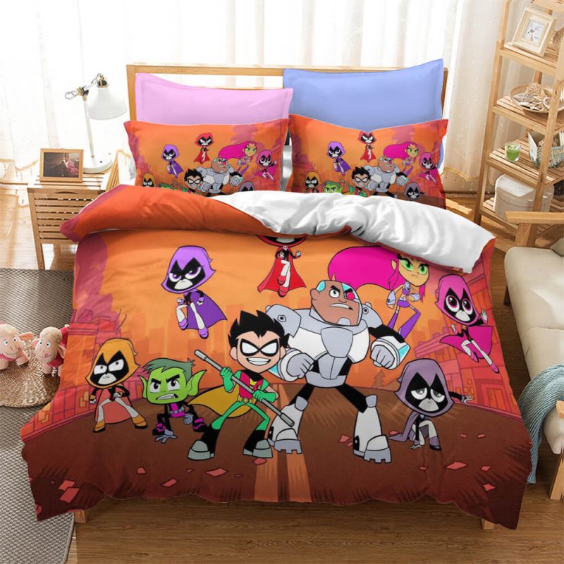 Teen Titans Go Bedding Set Single Double King Duvet Cover Quilt Cover