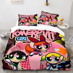 The Powerpuff Girls Bedding Set Single Double King Duvet Cover Quilt Cover #1