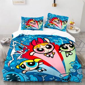 The Powerpuff Girls Bedding Set Single Double King Duvet Cover Quilt Cover #1