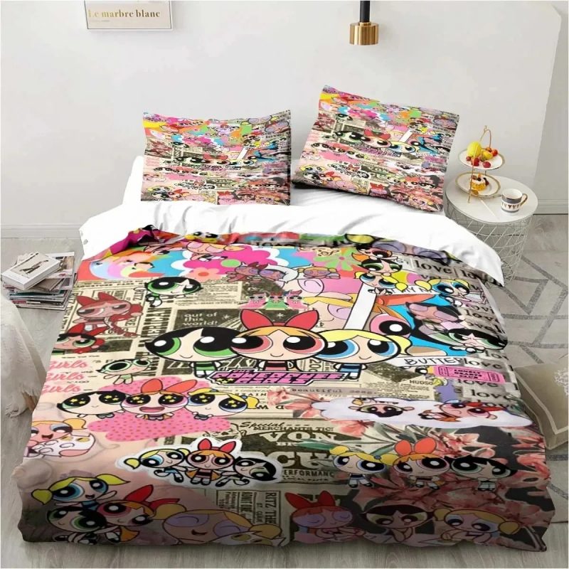 The Powerpuff Girls Bedding Set Single Double King Duvet Cover Quilt Cover