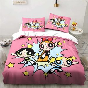 The Powerpuff Girls Bedding Set Single Double King Duvet Cover Quilt Cover