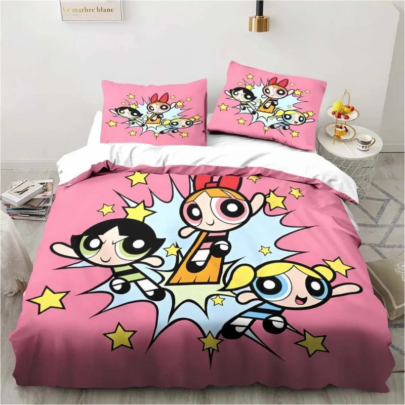 The Powerpuff Girls Bedding Set Single Double King Duvet Cover Quilt Cover