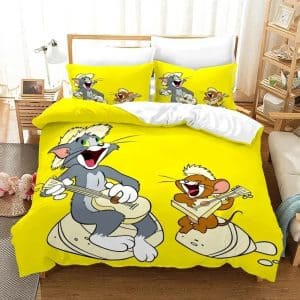 Tom and Jerry Bedding Set Single Double King Duvet Cover Quilt Cover