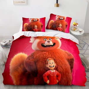 Turning Red Bedding Set Single Double King Duvet Cover Quilt Cover