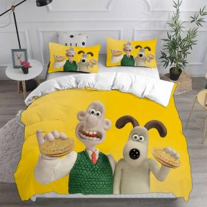 Wallace and Gromit Bedding Set Single Double King Duvet Cover Quilt Cover